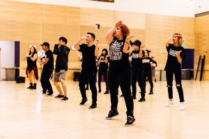Studio 3 Company practicing before their performance. Photo courtesy of Sam Fu Instagram: @samfuphoto